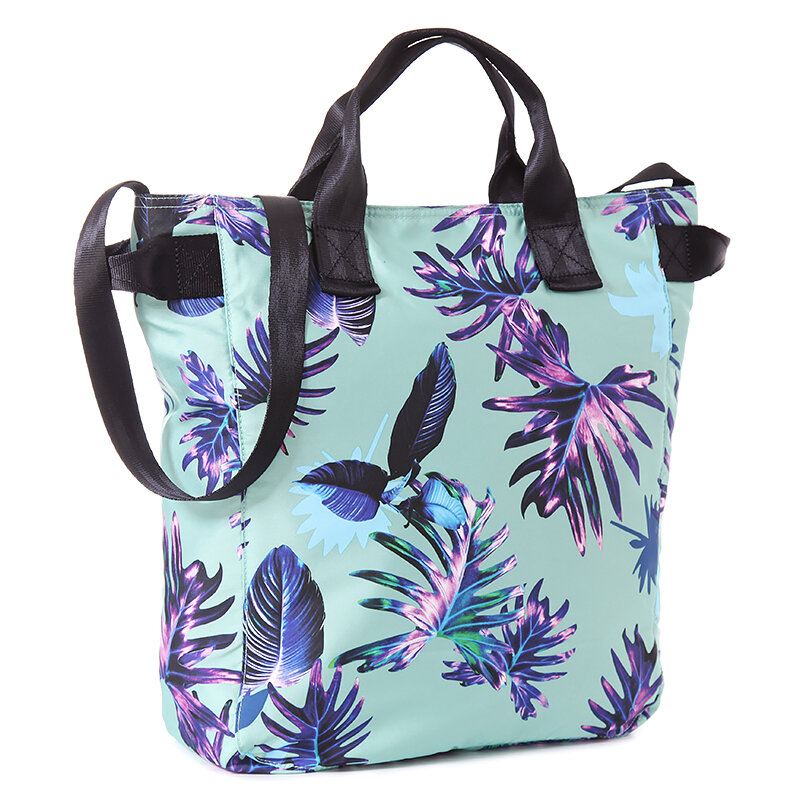 dámská taška PUMA TAŠKA PUMA DAZZLE SHOPPER ELECTRIC GREEN-BLACK 7234308 ZELENÁ