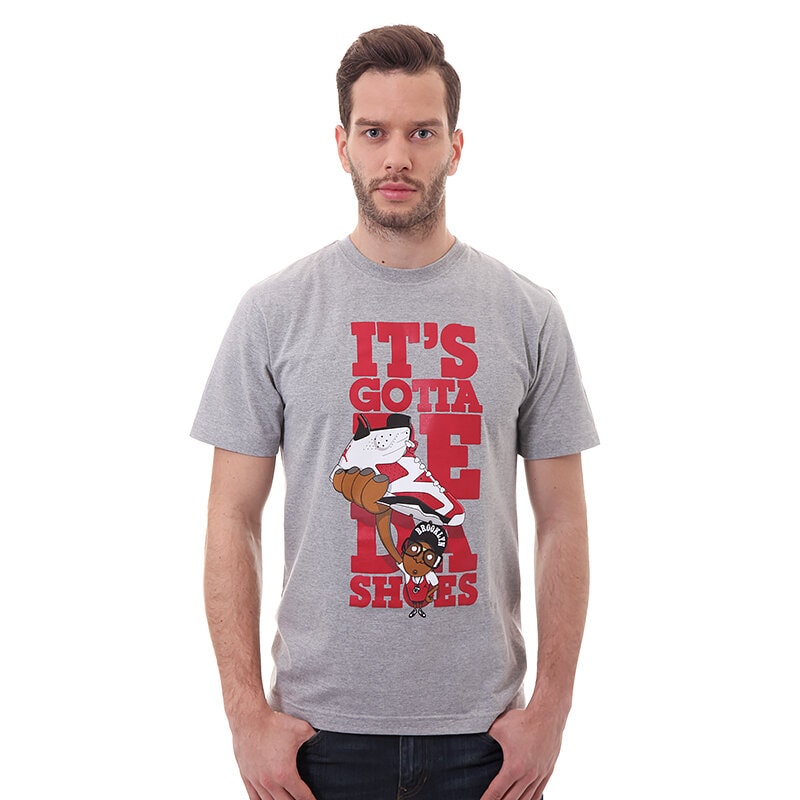 pánské tričko JORDAN TRIČKO GOTTA BE DA SHOES TEE 622081063 ŠEDÁ