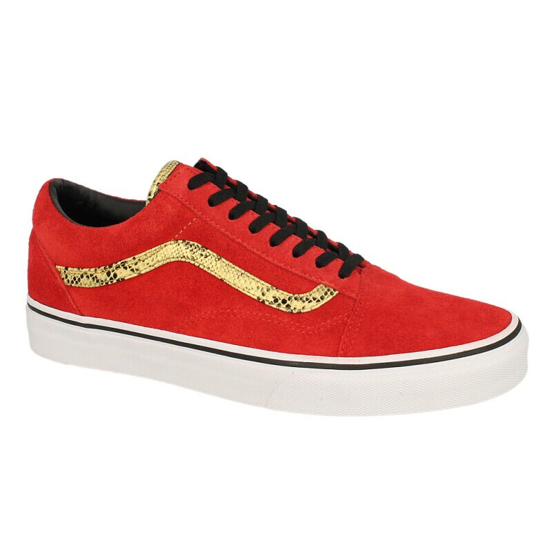 pánské skate boty (skateboardové) VANS OLD SKOOL  VVOKC3H ČERVENÁ