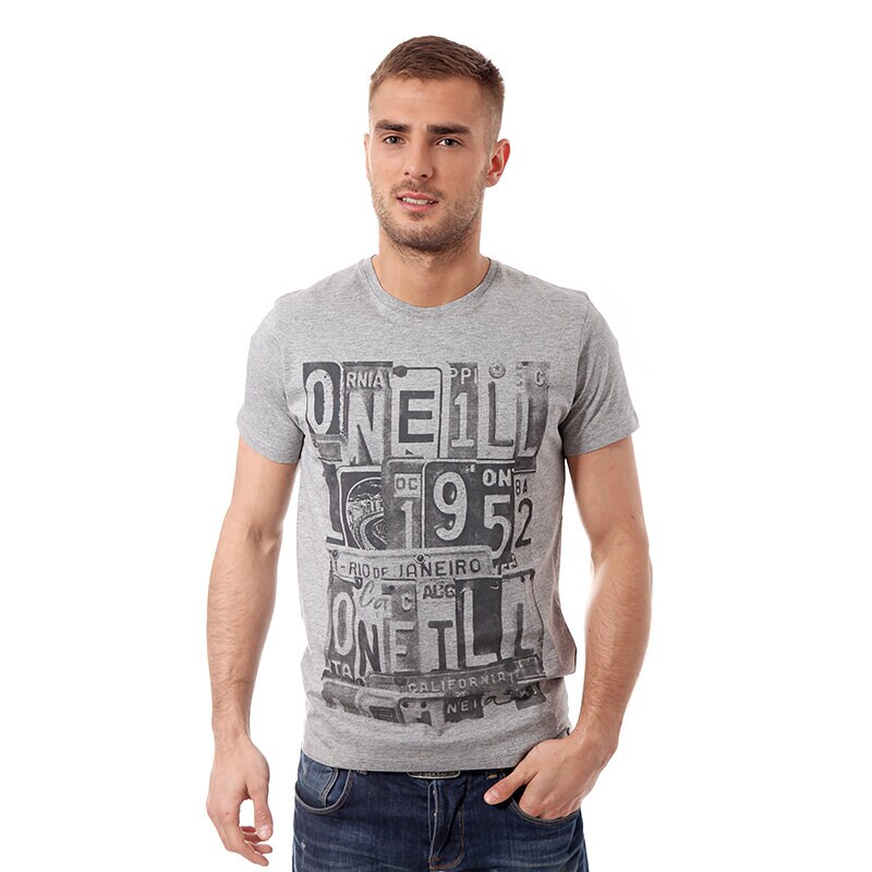 pánské tričko O'NEILL TRIČKO LM LICENCE TO CHILL S/SLV TEE 4023568001 ŠEDÁ