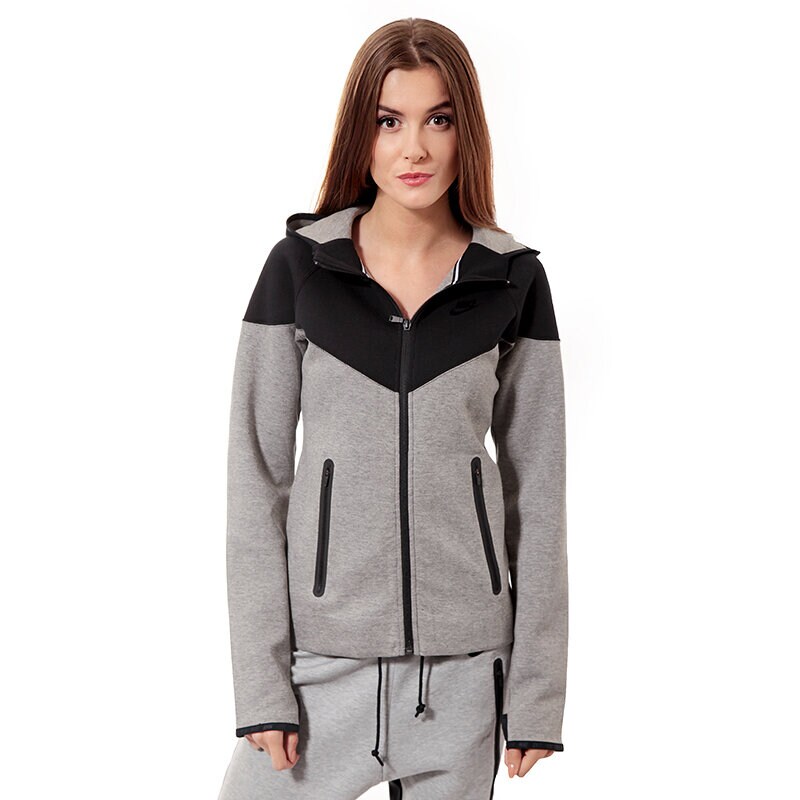 dámská mikina NIKE MIKINA TECH FLEECE FZ HOODY 617152011 ŠEDÁ