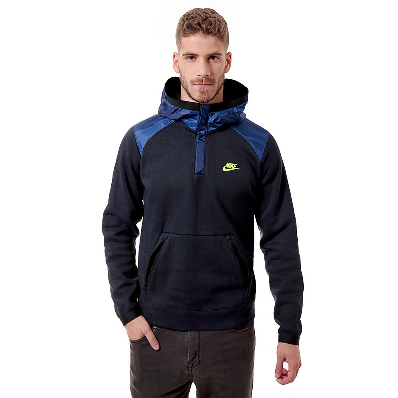 pánská mikina NIKE MIKINA HYBRID PO 614480475 TMAVOMODRÁ