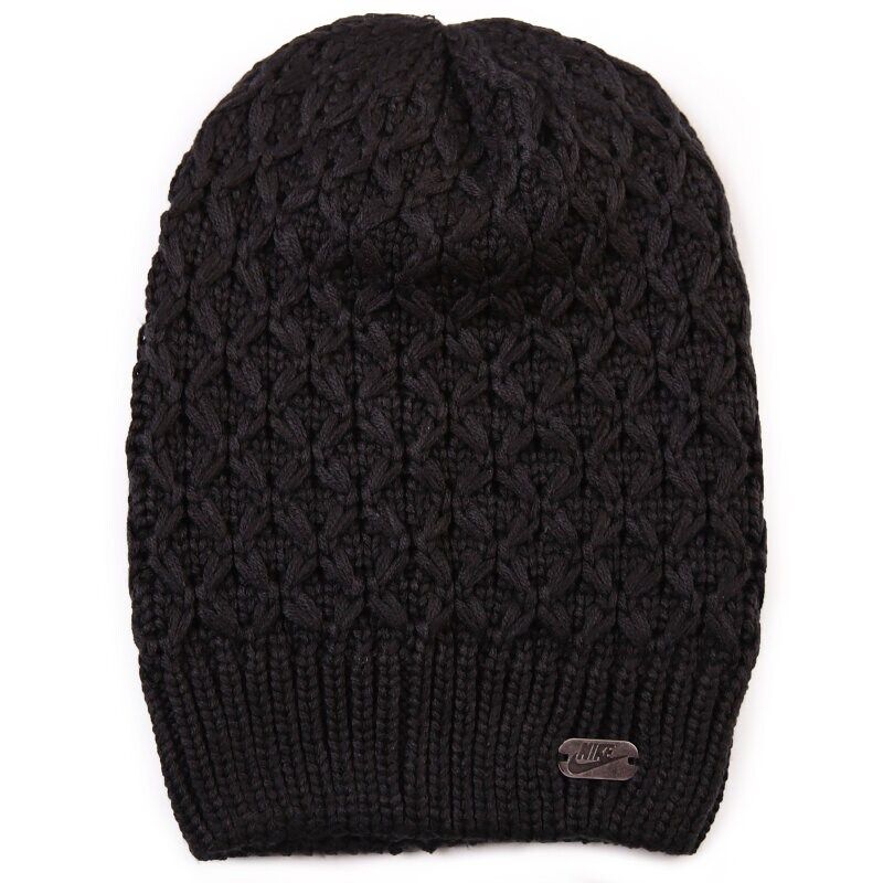 dámská čepice NIKE ČEPICE BEANIE SLOUCHY KNIT 628677010 ČERNÁ