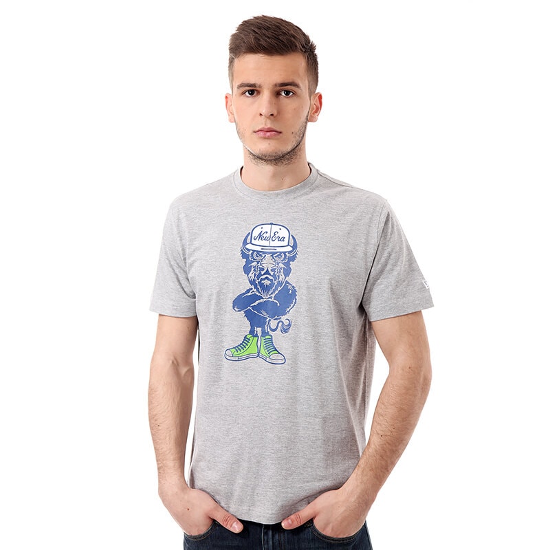 pánské tričko NEW ERA TRIČKO TUFFBUFF TEE GRY 10996659 ŠEDÁ