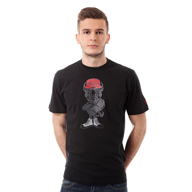 pánské tričko NEW ERA TRIČKO TUFFBUFF TEE BLK 10996660 ČERNÁ