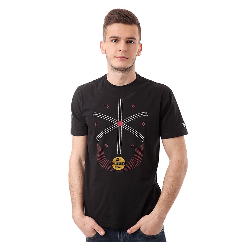 pánské tričko NEW ERA TRIČKO TOP CAP TEE BLK 10996662 ČERNÁ