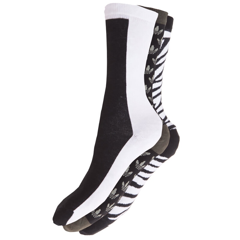 dámské ponožky ADIDAS PONOŽKY CREW SOCK 3P W M30638 VÍCEBAREVNÁ