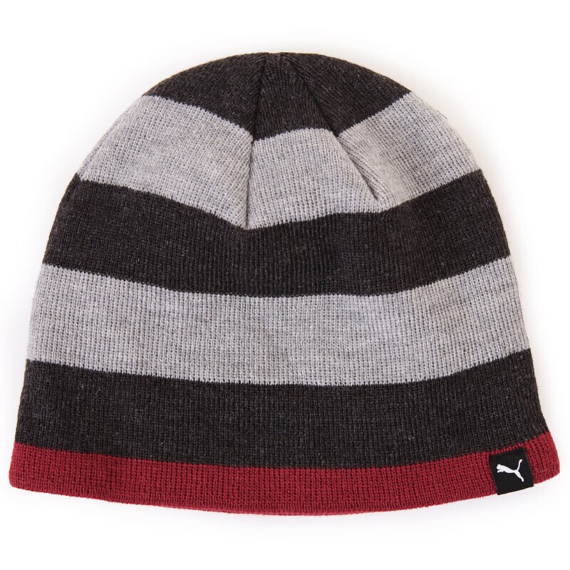 dětská čepice PUMA ČEPICE STRIPED BEANIE 83013002 ŠEDÁ