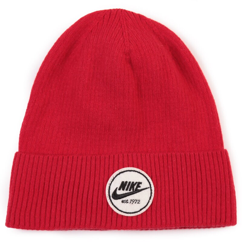 dětská čepice NIKE ČEPICE BEANIE CUFFED-CORE RED 628672687 ČERVENÁ