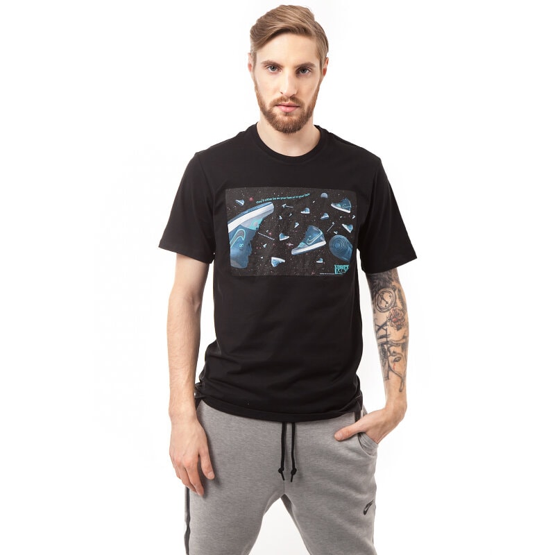 pánské tričko NIKE TRIČKO TEE-FORCE IN SPACE 644384010 ČERNÁ