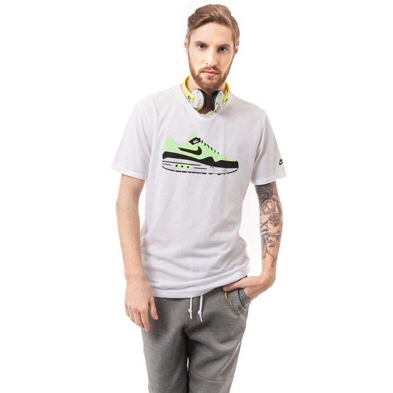 pánské tričko NIKE TRIČKO TEE-AIR MAX 644166100 BÍLÁ