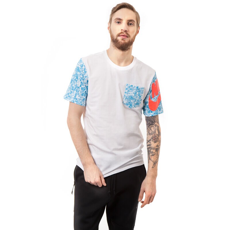 pánské tričko NIKE TRIČKO TEE-CHAOS CUBE 644202100 BÍLÁ