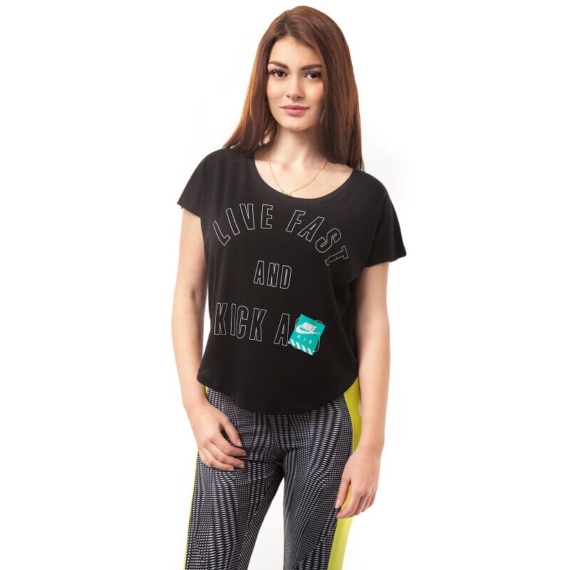 dámské tričko NIKE TRIČKO TEE-LIVE FAST 644491010 ČERNÁ