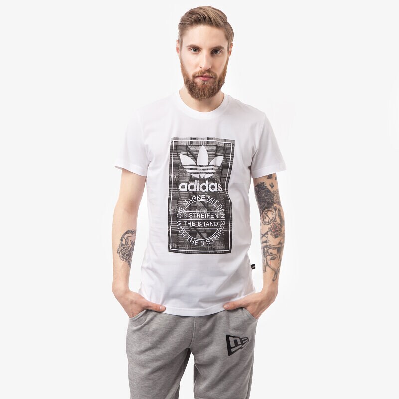 pánské tričko ADIDAS TRIČKO CITY TONGUE T S19133 BÍLÁ