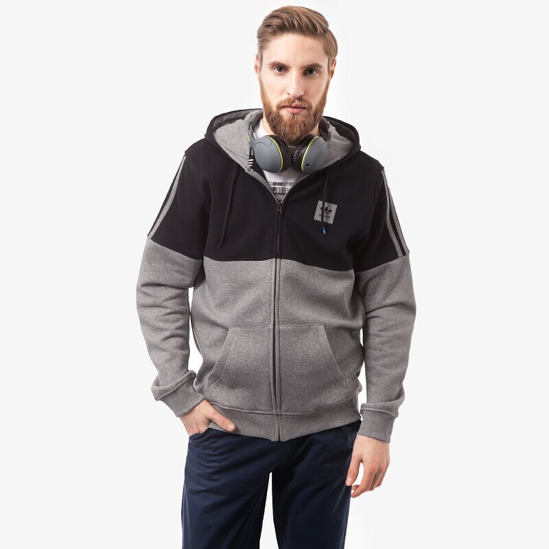 pánská mikina ADIDAS MIKINA TRACKED SWTSHRT S23497 ŠEDÁ