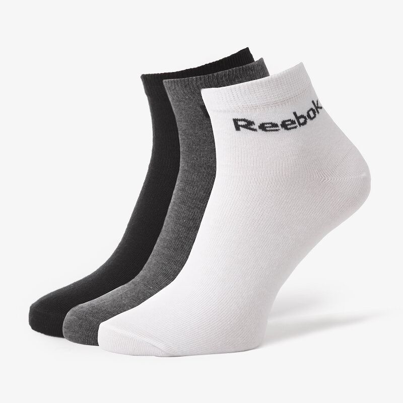 pánské ponožky REEBOK PONOŽKY SE M THIN SOCK 3P DARK GREY HEATHER S02331 ŠEDÁ