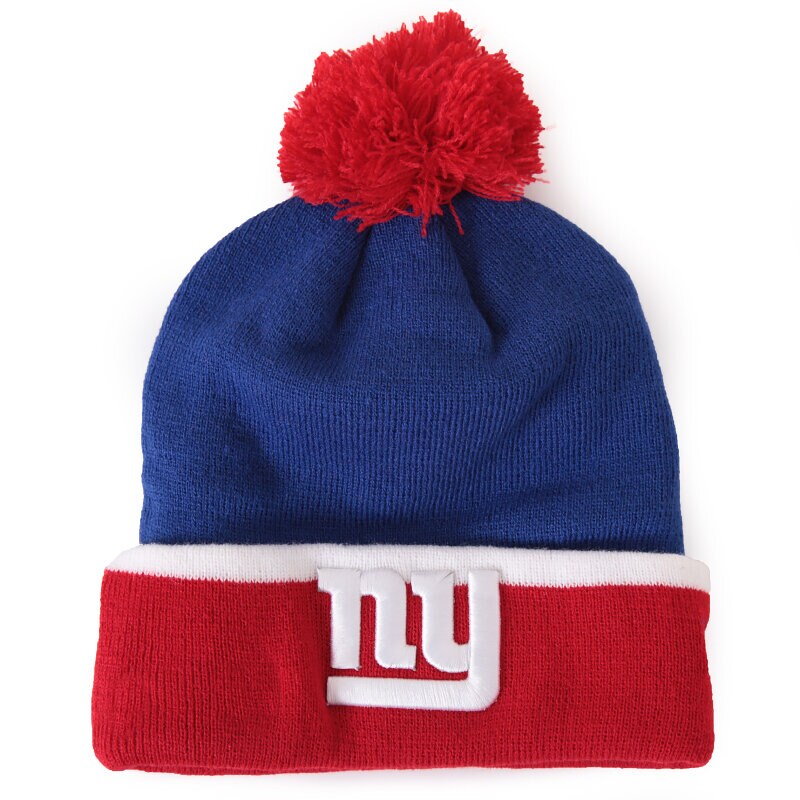 dětská čepice NEW ERA ČEPICE TEAM CUFF BOBBLE NEW YORK GIANTS 80043295 TMAVOMODRÁ