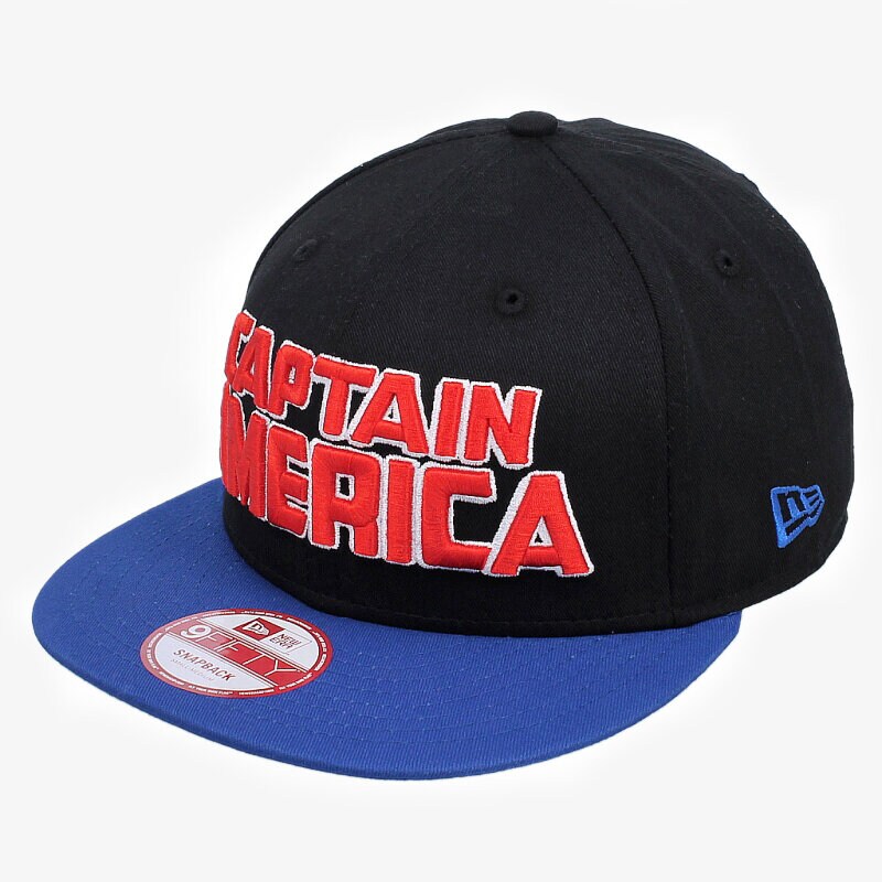 pánská kšiltovka NEW ERA ČEPICE HERO WORD 9FIFTY CAPITAN AMERICA 80038580 ČERNÁ