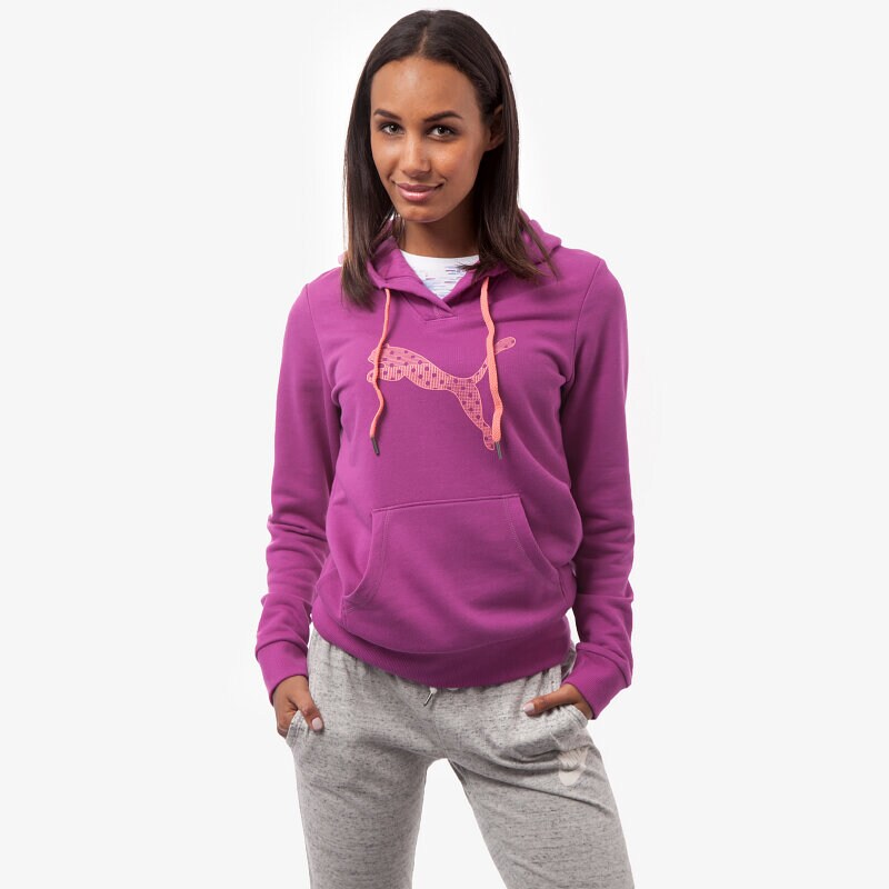 dámská mikina PUMA MIKINA FUN GRAPHIC ESS 83219512 FIALOVÁ
