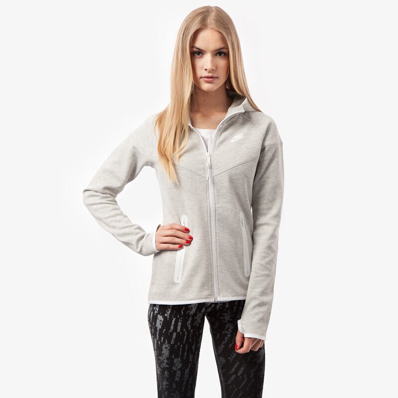 dámská mikina NIKE MIKINA TECH FLEECE HOODIE 657859050 ŠEDÁ