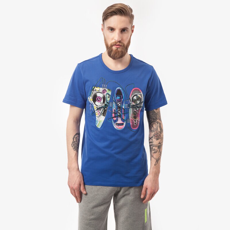 pánské tričko NIKE TRIČKO THE RHYTHM HIT'EM 799041493 MODRÁ