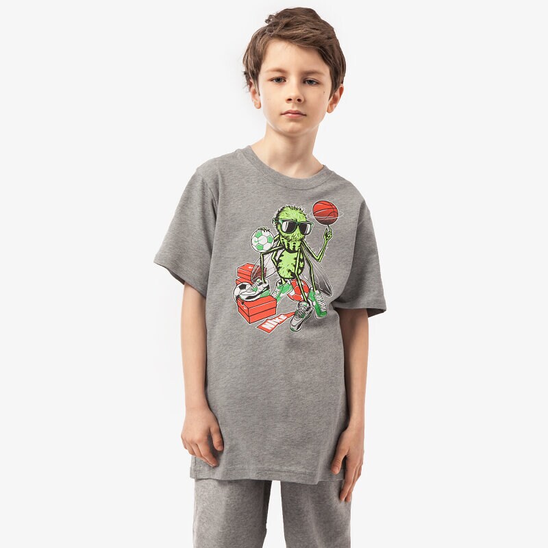 dětské tričko NIKE TRIČKO PRE CHAR FOREVER 641825063 ŠEDÁ