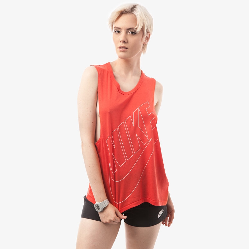 dámský top NIKE TOP SIGNAL TOP-MUSCLE 644712647 ZELENÁ