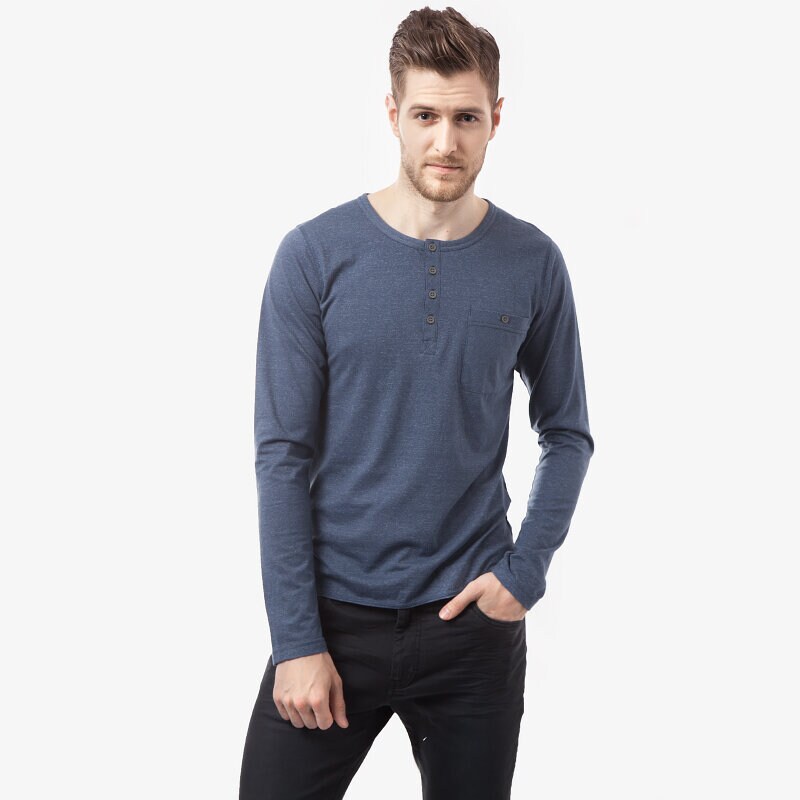 pánské tričko O'NEILL TRIČKO MARK L/SLV TAN 5021025085 TMAVOMODRÁ