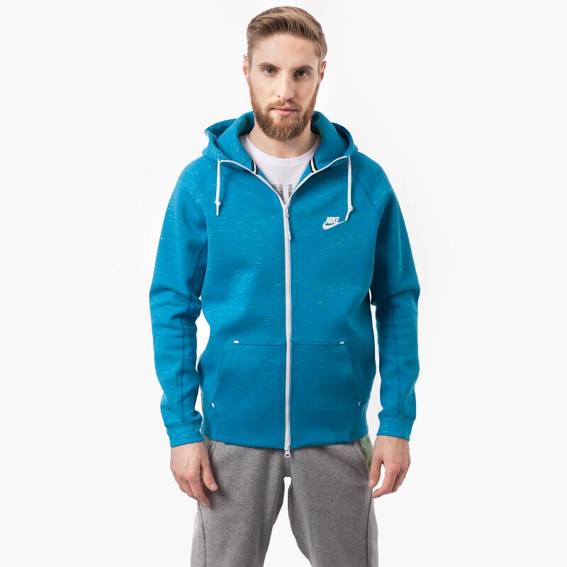 pánská mikina NIKE MIKINA TECH FLEECE AW 77 559592452 MODRÁ