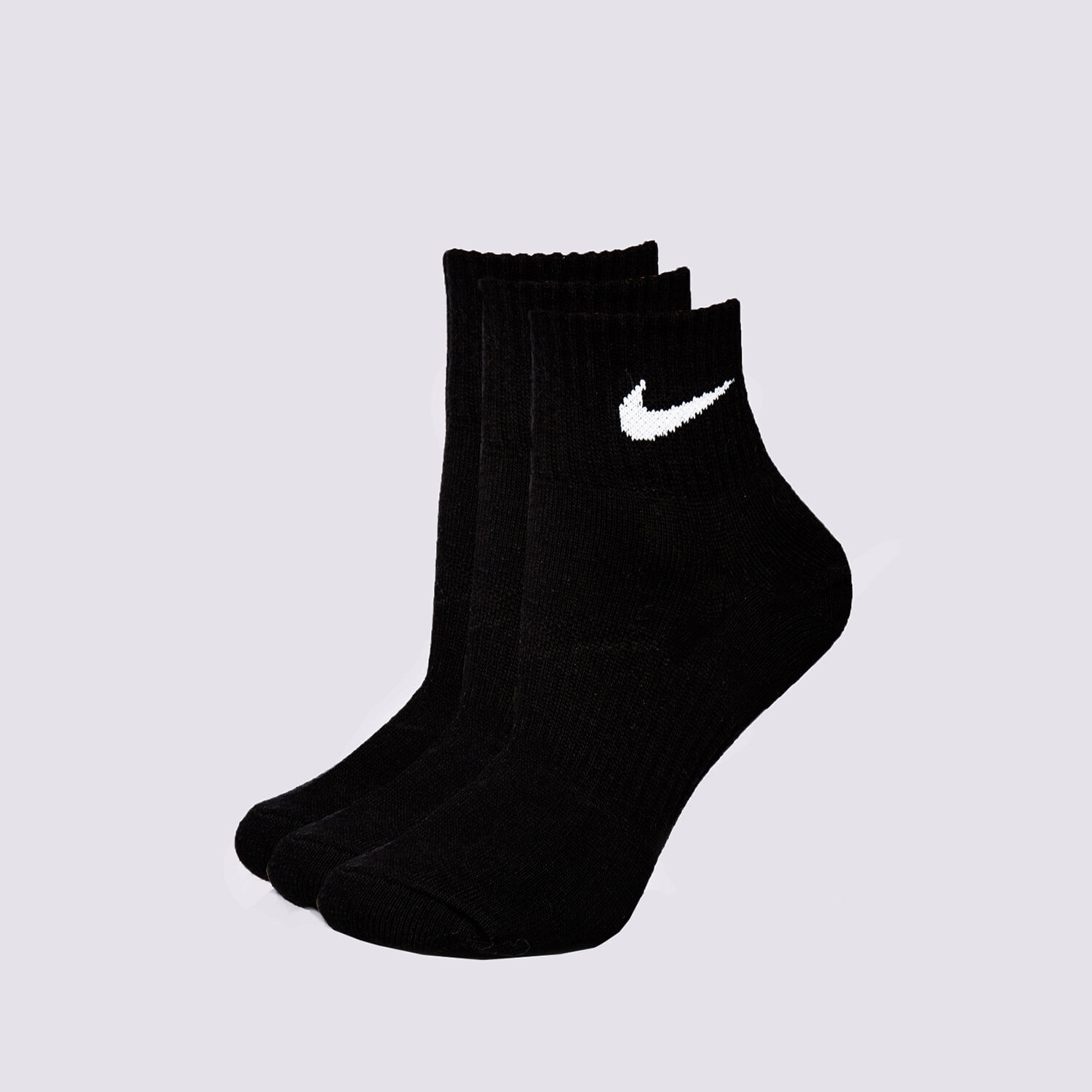 dámské ponožky NIKE PONOŽKY 3PPK QUARTER BLACK SX47060-010 ČERNÁ