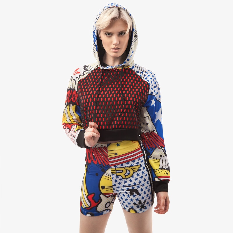 dámská mikina ADIDAS MIKINA SUPER HOODIE S23571 VÍCEBAREVNÁ
