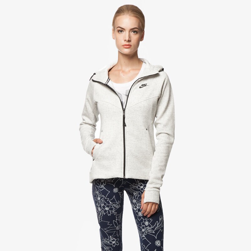 dámská mikina NIKE MIKINA TECH FLEECE FZ HOODY 683794121 ŠEDÁ