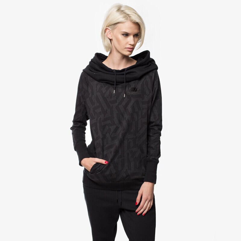 dámská mikina NIKE MIKINA JACQUARD RALLY HOODY 683788010 ČERNÁ