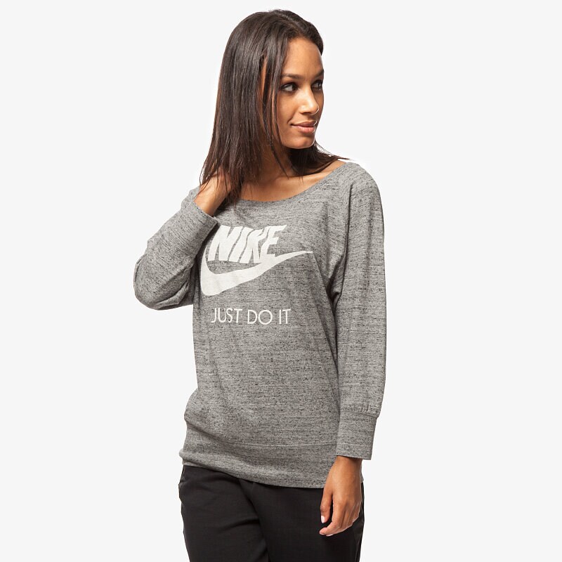 dámská mikina NIKE MIKINA GYM VINTAGE CREW 678383091 ŠEDÁ