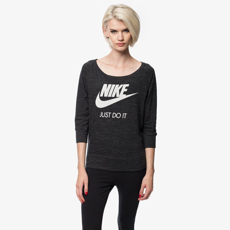 dámská mikina NIKE MIKINA GYM VINTAGE CREW 678383010 ČERNÁ