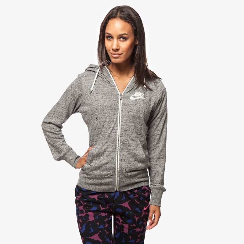 dámská mikina NIKE MIKINA GYM VINTAGE FZ HOODY 545665091 ŠEDÁ