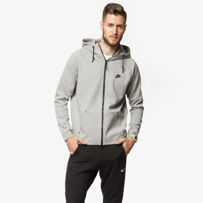 pánská mikina NIKE MIKINA TECH FLEECE AW77 559592064 ŠEDÁ
