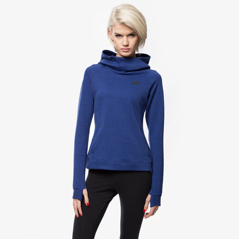 dámská mikina NIKE MIKINA TECH FLEECE HOODIE 683798455 MODRÁ