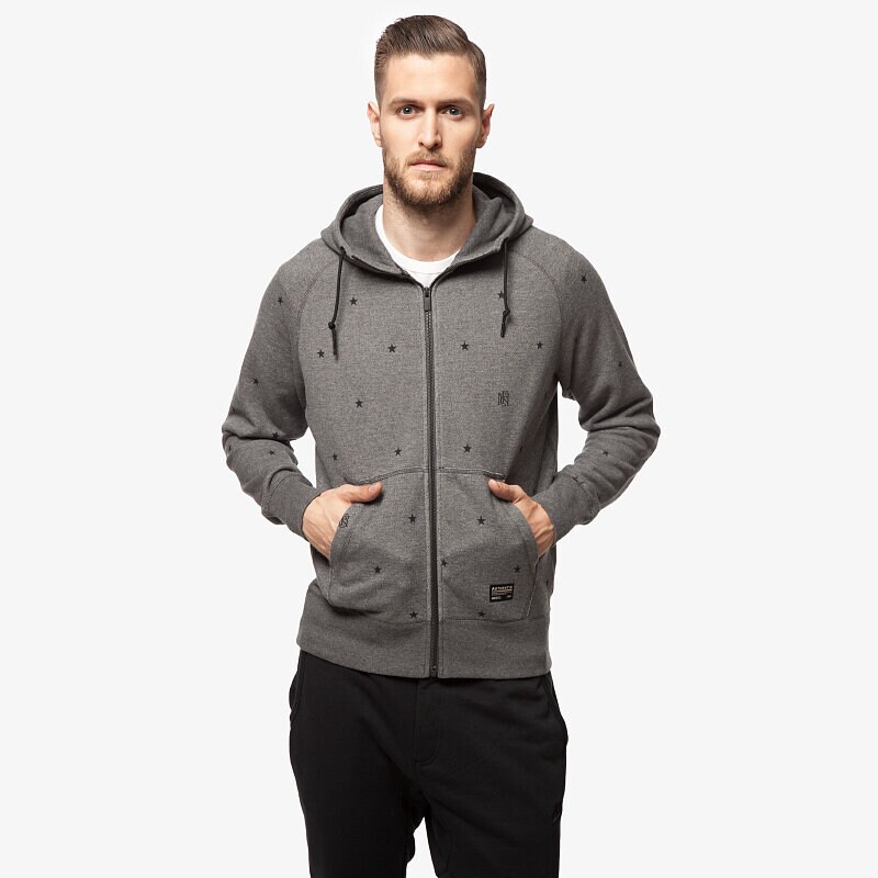 pánská mikina NIKE MIKINA FC AW77 FZ HOODY 687941071 ŠEDÁ