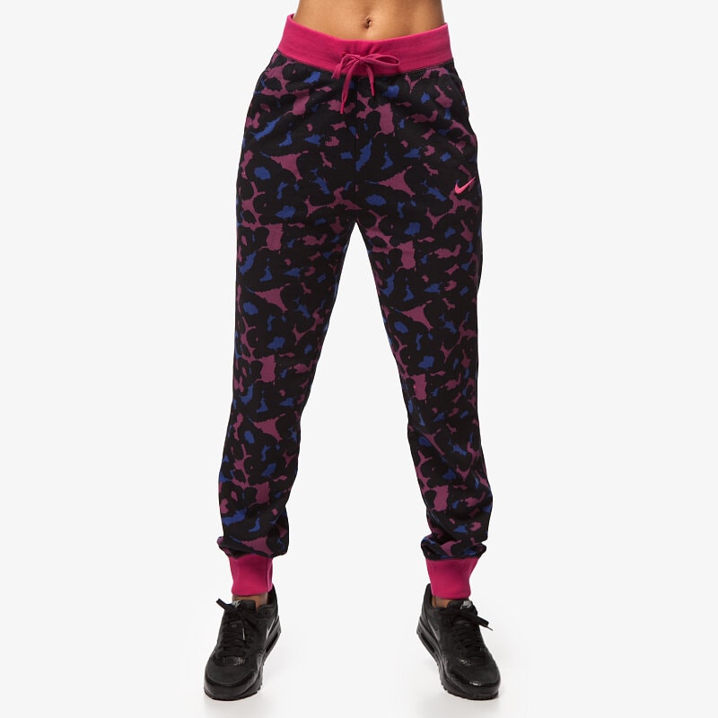 dámské kalhoty NIKE KALHOTY  CLUB PANT-AOP 683763607 RŮŽOVÁ