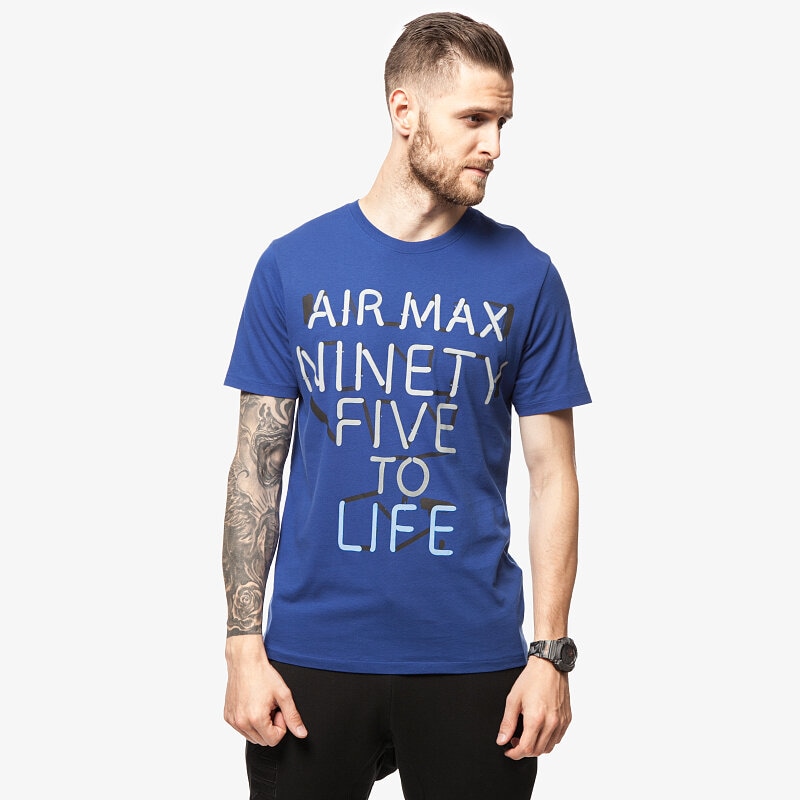 pánské tričko NIKE TRIČKO TEE-NEON 95 685400455 MODRÁ