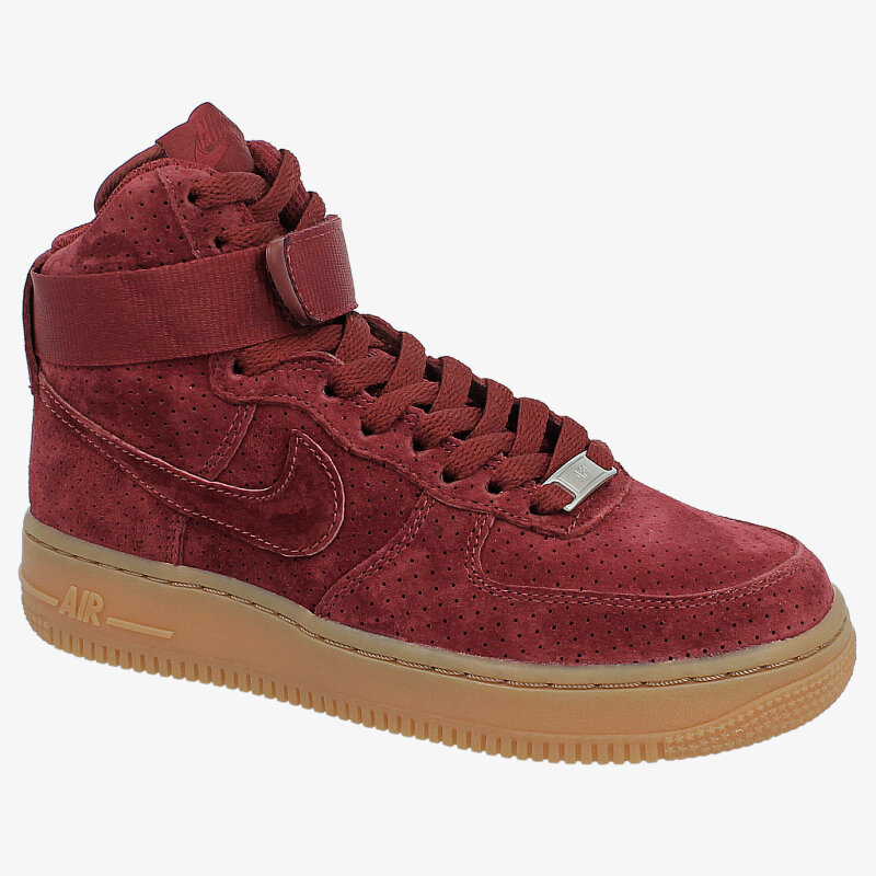 dámské tenisky NIKE WMNS AIR FORCE 1 HI SUEDE  749266600 ČERVENÁ