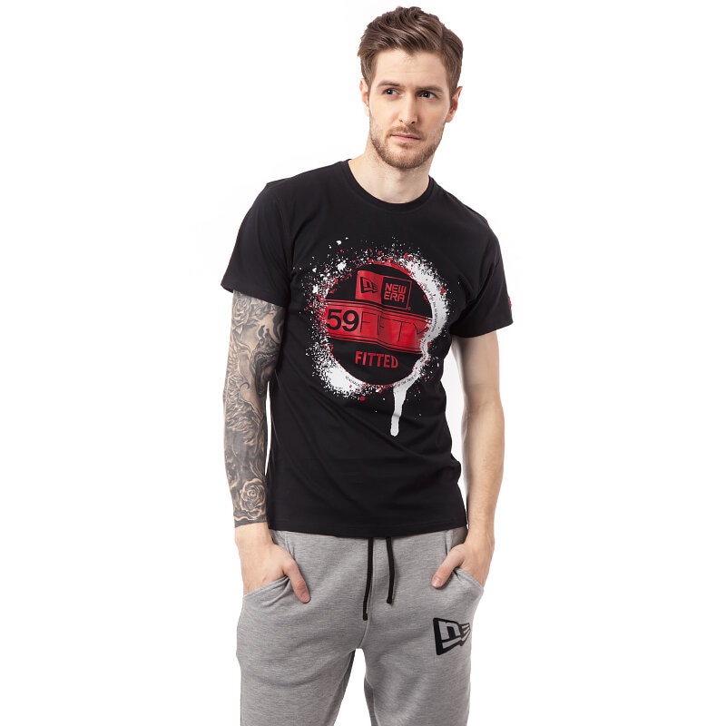 pánské tričko NEW ERA TRIČKO VISOR SPLATT 11136454 ČERNÁ