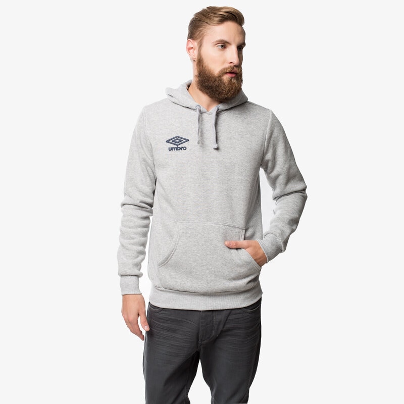 pánská mikina UMBRO MIKINA HOODED 64161U263 ŠEDÁ