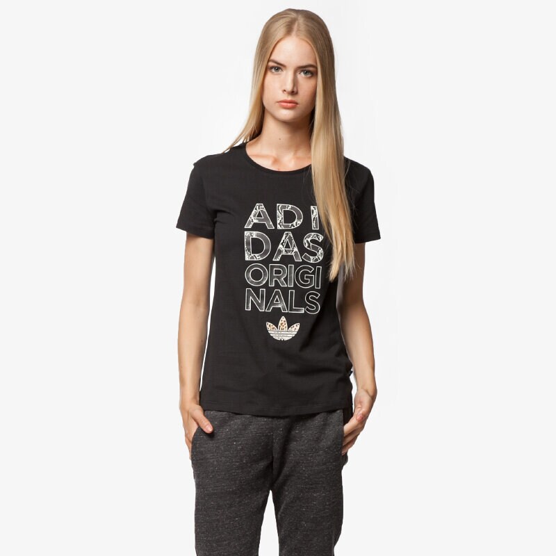dámské tričko ADIDAS TRIČKO LE ANIMAL AB2396 ČERNÁ