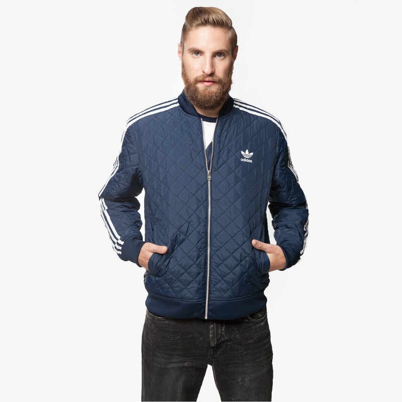 pánská zimní bunda ADIDAS BUNDA QUILTED SST AB7860 TMAVOMODRÁ