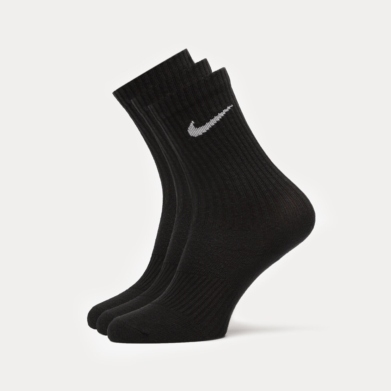 dámské ponožky NIKE PONOŽKY 3PPK CREW BLACK SX4704-001 ČERNÁ