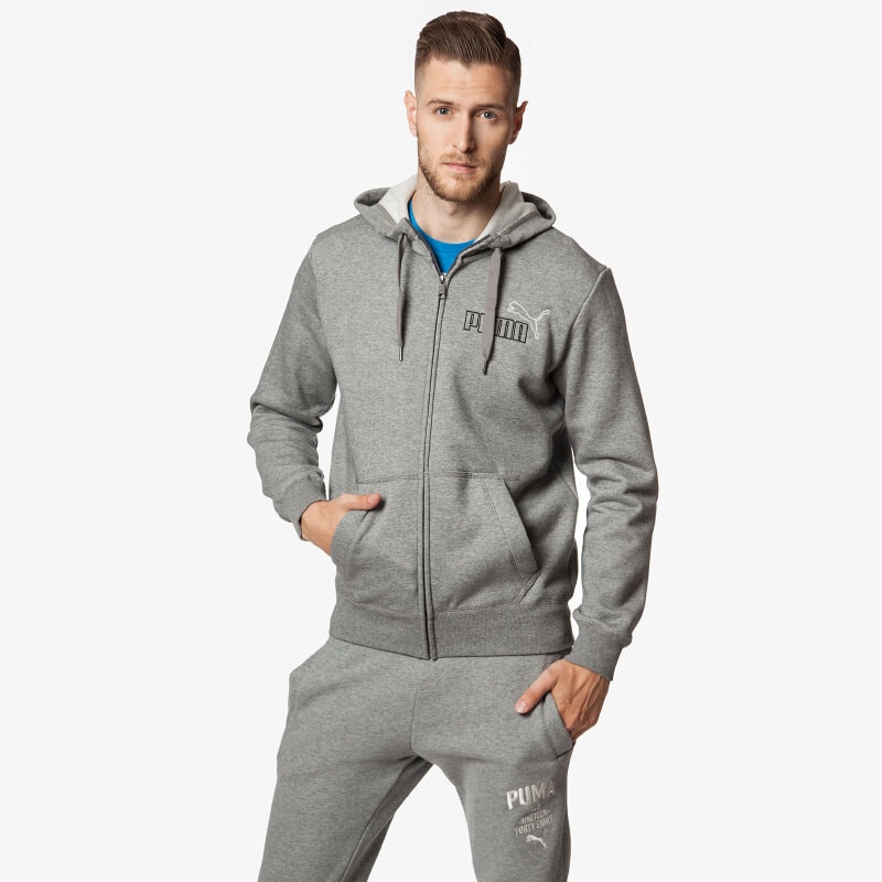 pánská mikina PUMA MIKINA FUN KA PUMA HD. SWEAT 83417203 ŠEDÁ