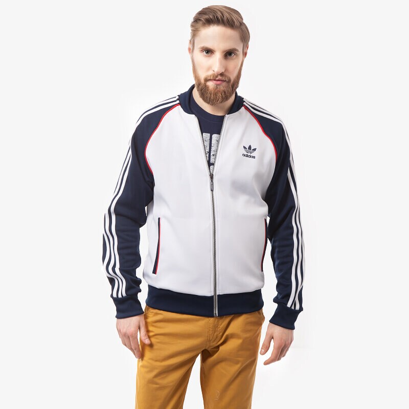 pánská mikina ADIDAS MIKINA SST TRACKTOP S19173 BÍLÁ