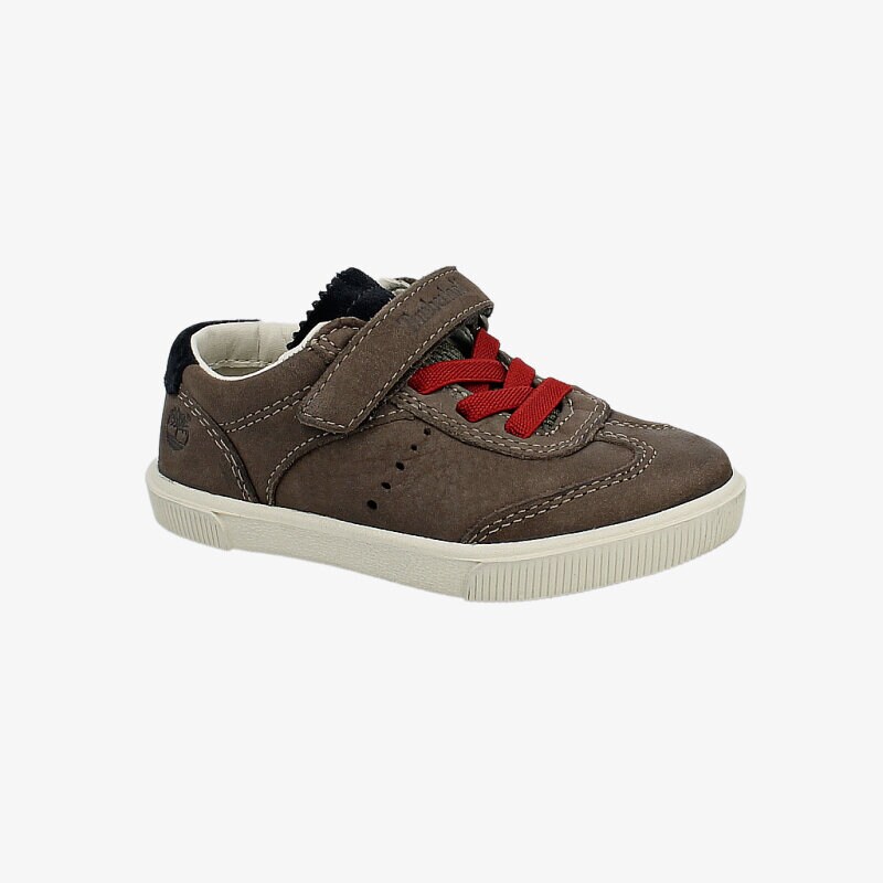 dětské boty casual TIMBERLAND EK HOOKSET CAMP OX BUNGEE 7680R HNĚDÁ